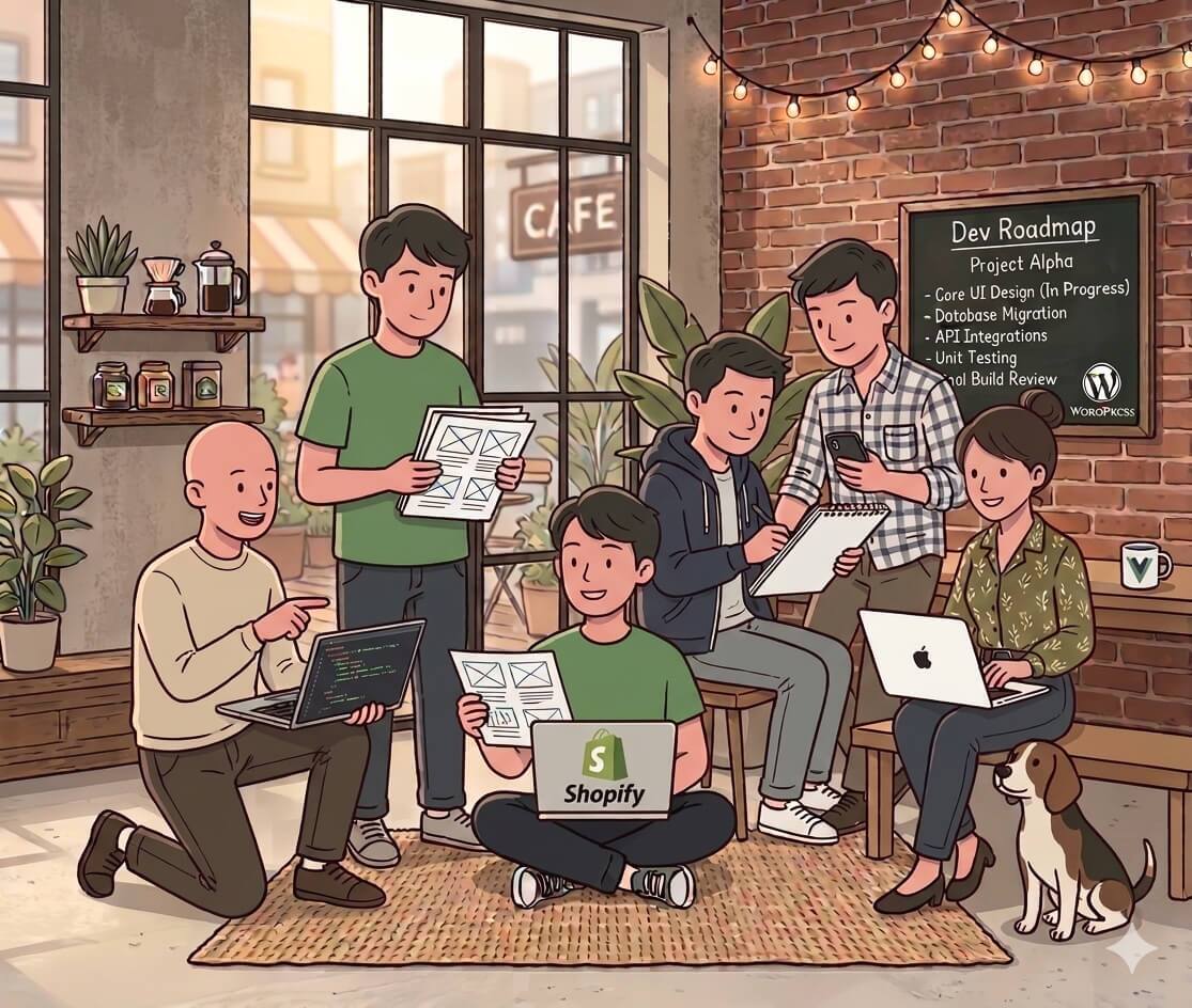 Team collaboration illustration