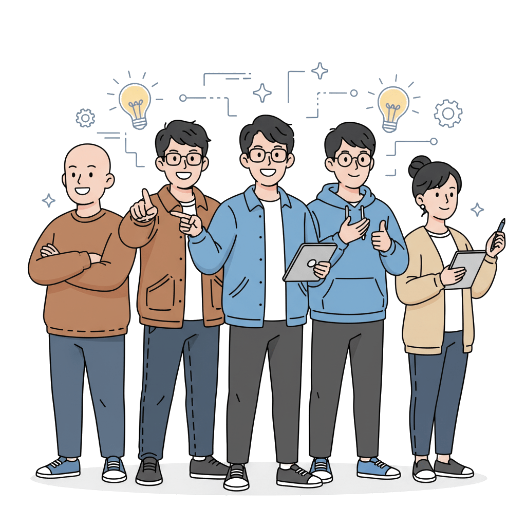 MorphMake development team illustration